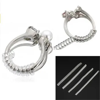 

4 Sizes/set Invisible Spiral Based Ring Sizer 10cm Adjuster Guard Insert Tightener Reducer Resizing Fitter Jewelry Tools