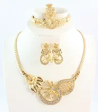 Бесплатная доставка мода Высокое качество африканский Jewelery комплект горный хрусталь ожерелье комплект для женщин