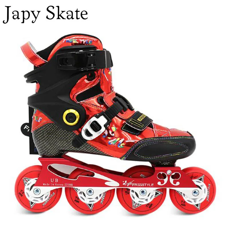 Japy Skate Фристайл YJS углеродное волокно Профессиональный Инлайн ролики для слалома роликовые коньки обуви скольжения катание Patine
