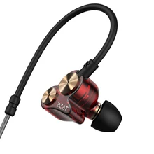DZAT DT05 Dual Driver Earphone Sport Running Earbuds With Mic HIFI Bass Earphones In ear Headset For iPhone Xiaomi MP3