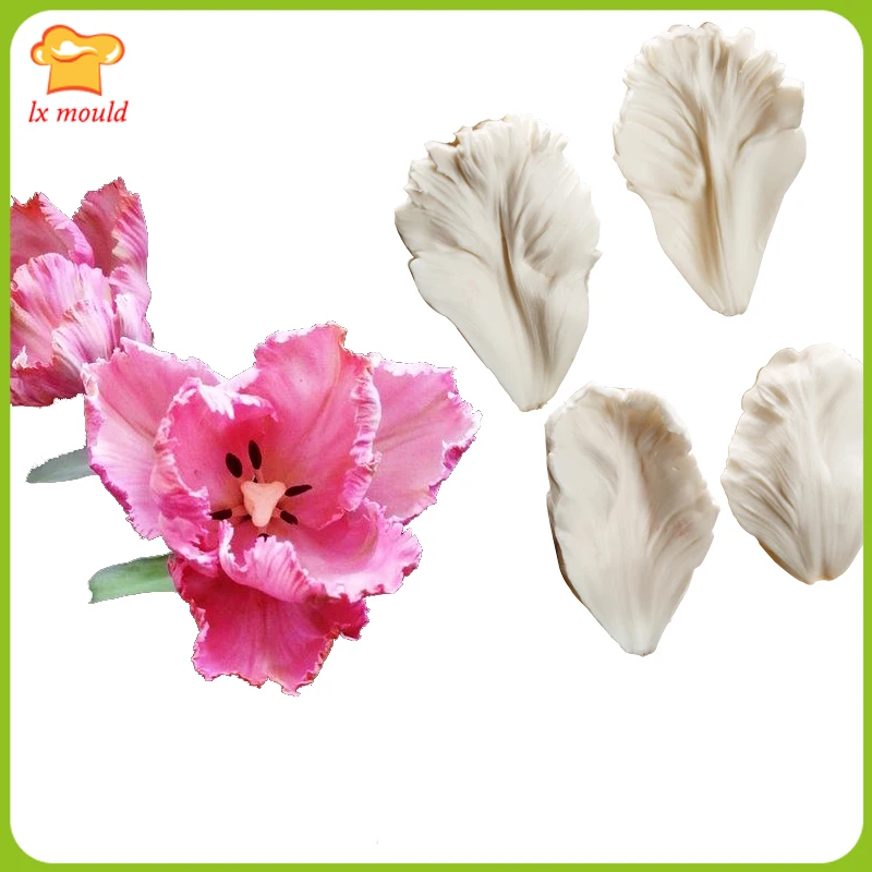 

Food-grade baking mold three-dimensional embossed Fondant tulip petals modeling chocolate mold