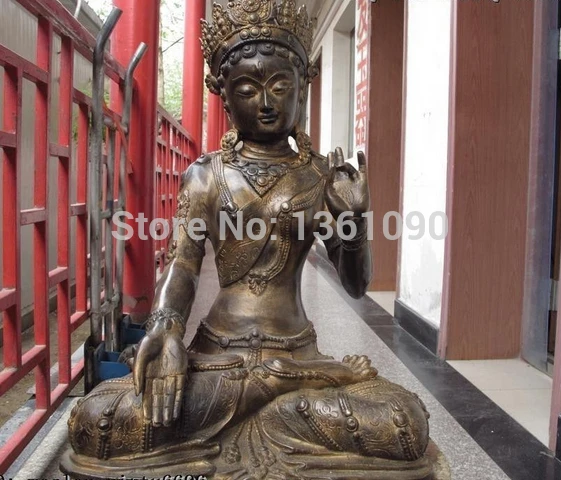 

xd 001117 Tibet buddhism bronze copper gild white tara Kwan-yin Bodhisattva buddha Statue