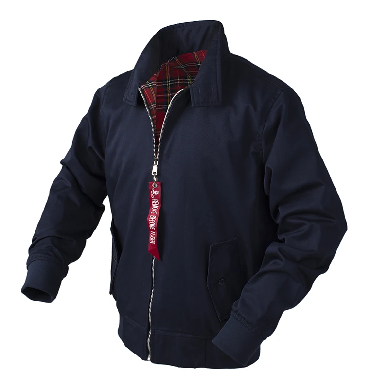 2018 Autumn harrington vintage windbreaker bomber jacket men european style military plus size cott