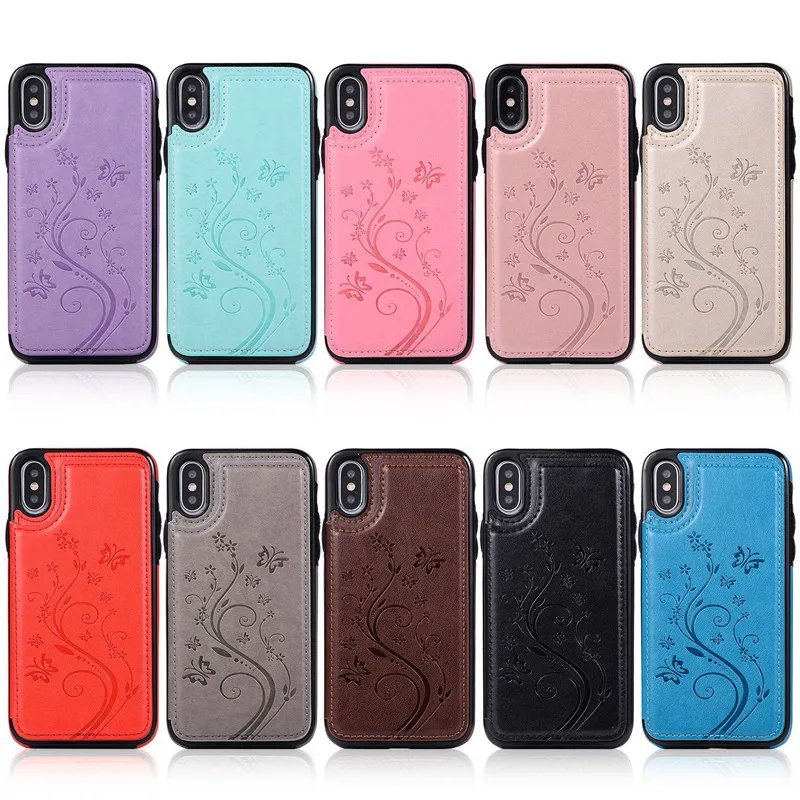 Tikitaka Butterfly Pattern Wallet Case For iPhone 7 8 Plus XR XS Max Magnet Leather Flip Cases For iPhoneX 7Plus 6 6S Plus Cover
