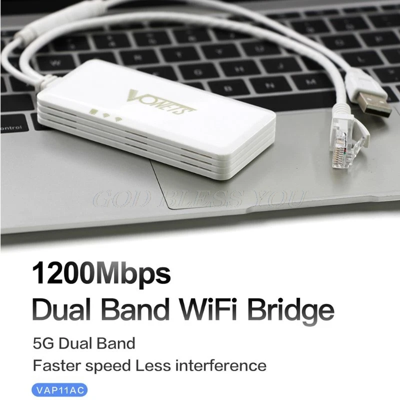 

USB Powered Wireless Portable Wifi Repeater WiFi Bridge Pocket 2.4G/5G Dual frequency wireless AP Modes WiFi To Wired Ethernet