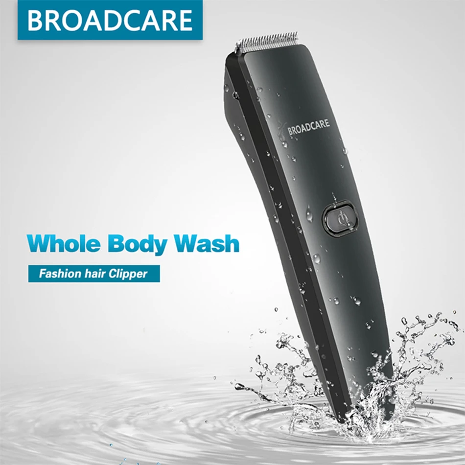 2017 Broadcare Waterproof Electric Cordless Hair Clipper Beard Trimmer