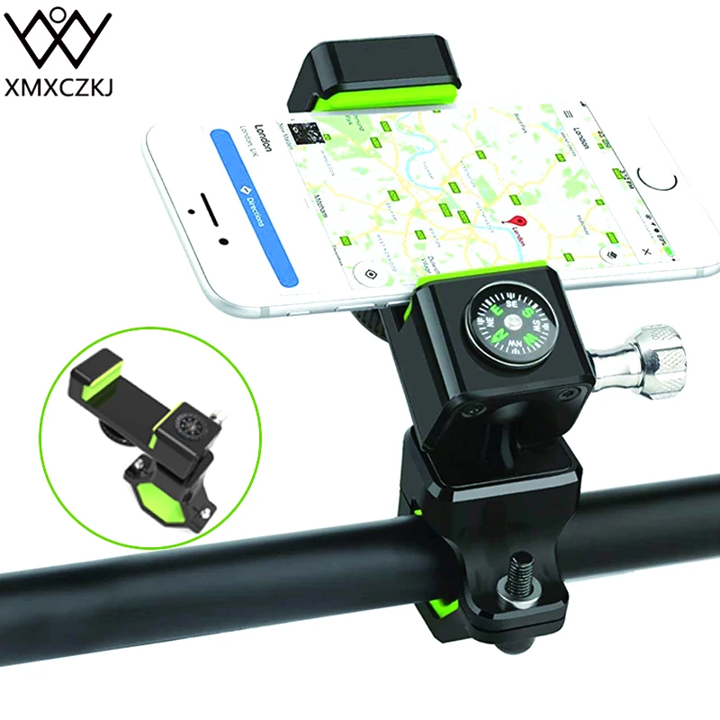 

Universal Guide Bike Holder LED Light Handlebar Mount Stand For iPhone Samsung 360 Rotate Mobile Cell Phone GPS Bicycle Holder