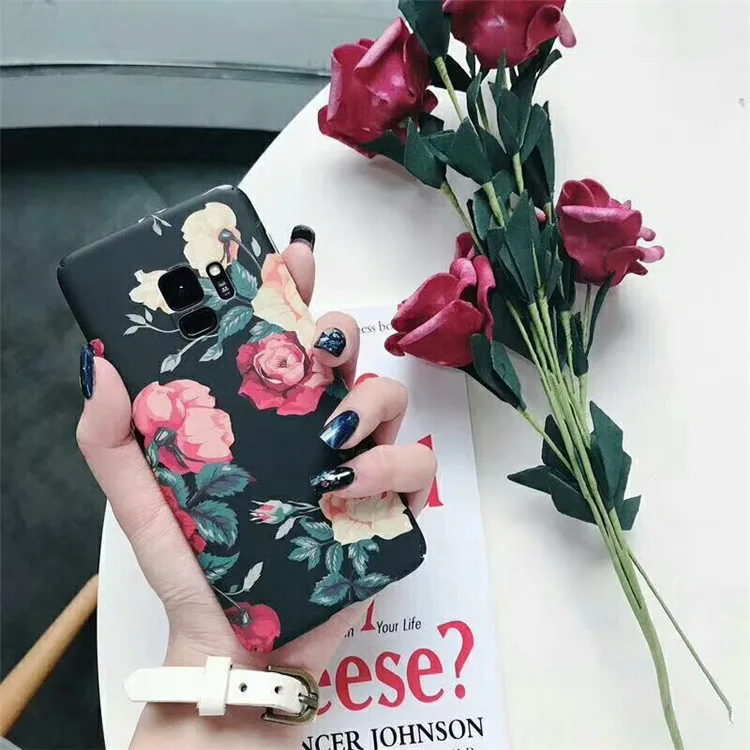 

Leave Matte Phone Cases for Samsung S7 S7Edge S8 S9 plus Pineapple Marble Painting Hard PC Plants Leaves For Note 8 9 Coque