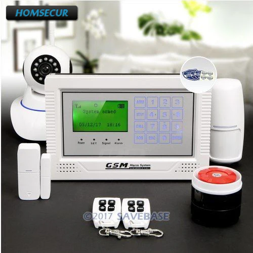 HOMSECUR App Controlled Wireless GSM SMS Autodial Burglar Alarm System with IP Camera HOMSECUR App Controlled Wireless GSM SMS Autodial Burglar Alarm System with IP Camera