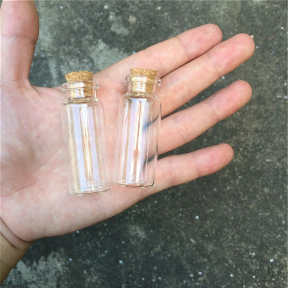 5ml 10ml 15ml Mini Glass Bottle with Corks Empty Jars Vial for Tea Saffron Sweet Food Gift Bottles Gift Wedding Jars 24pcs