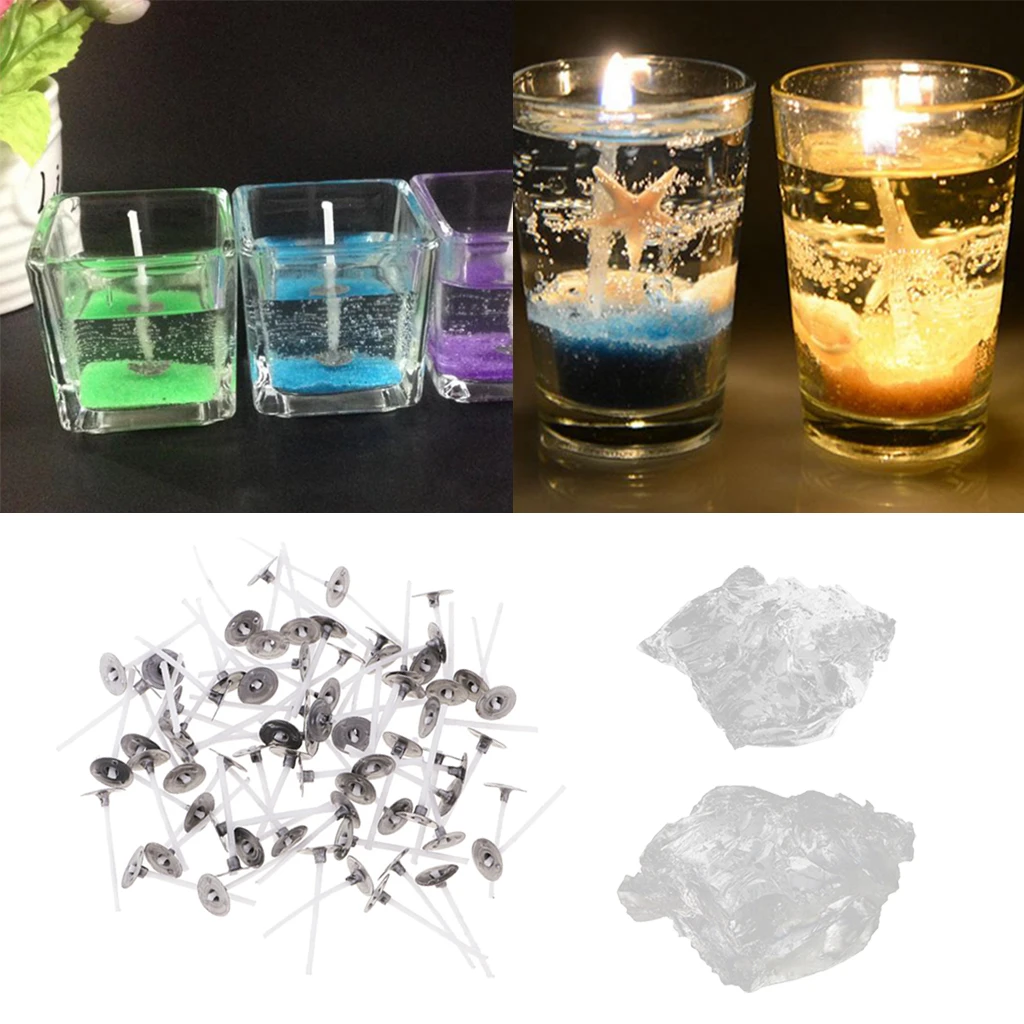 200G Gelei Wax Kaarsen 100 25 Cm Kaars Wieken Diy Crystal Gel Kaars Verjaardagen Party Kaars maken Levert|Wax| - AliExpress