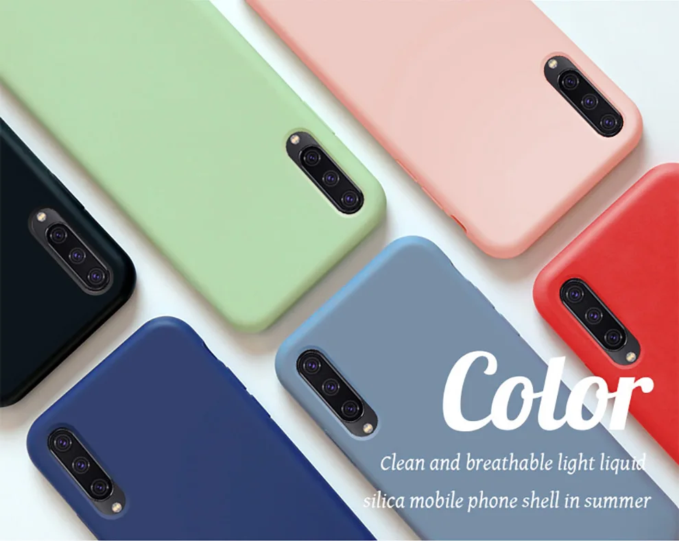 Оригинальный жидкий силиконовый чехол для Samsung Galaxy A50 A30 A40 A20 A10 A60 A70 A90 мягкий