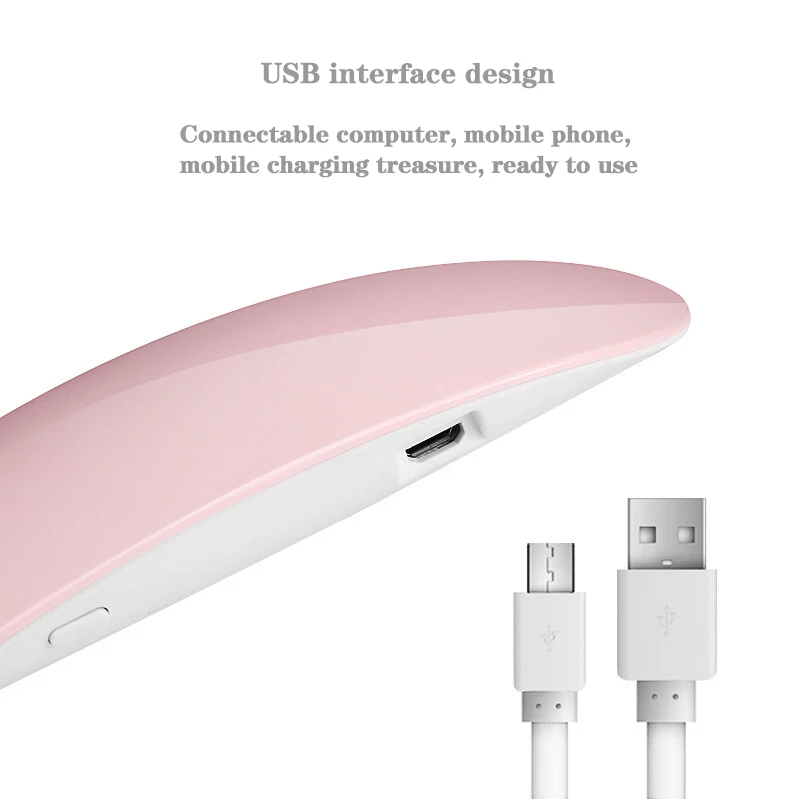 Новый 6 Вт Сушилка для ногтей Светодиодная УФ лампа микро USB гель лак отверждающая