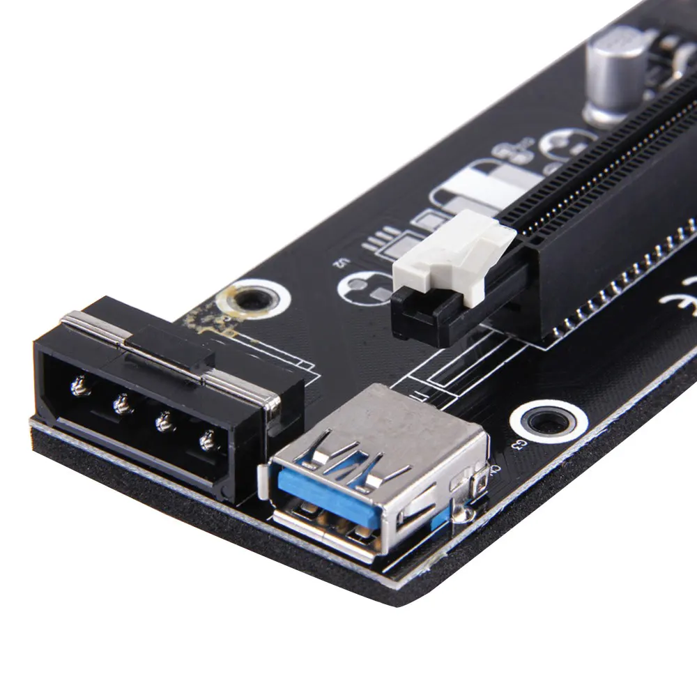 Amzdeal 5 Gbp/S Высокоскоростной USB 3,0 карта расширения PCI-E 1X до 16X5 черный BTC и т. д. Шахтерская материнская плата Riser Card расширенная линия
