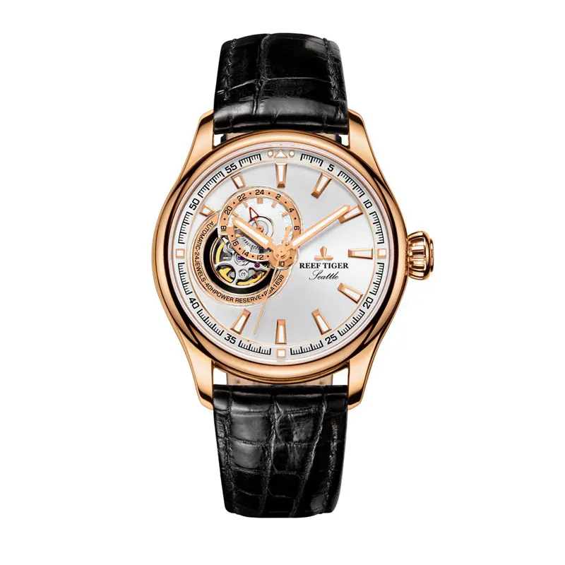 Риф Тигр/RT платье для мужчин часы синий Tourbillon часы лучший бренд класса люкс автоматические механические часы Relogio Masculino RGA1639 - Цвет: RGA1639-PWB