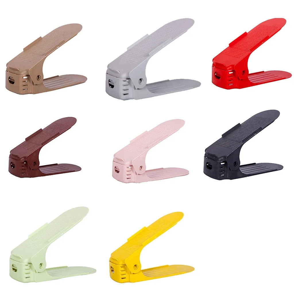 

2019 hot new products Multi-Colored Display Rack Shoes Organizer Space-Saving Plastic Rack Storage 8PC Accessories tool