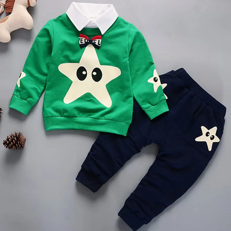 

Children's Clothes 2019 New Spring and Autumn Kids Sets Fashion Simple 100% Cotton Boys and Girls Long Sleeve Suit 2PCS