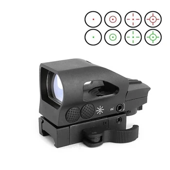 

4 Reticles Scope 1x22x33 Tactical Reflex Red Dot Sight Riflescopes with QD Mount for Hunting