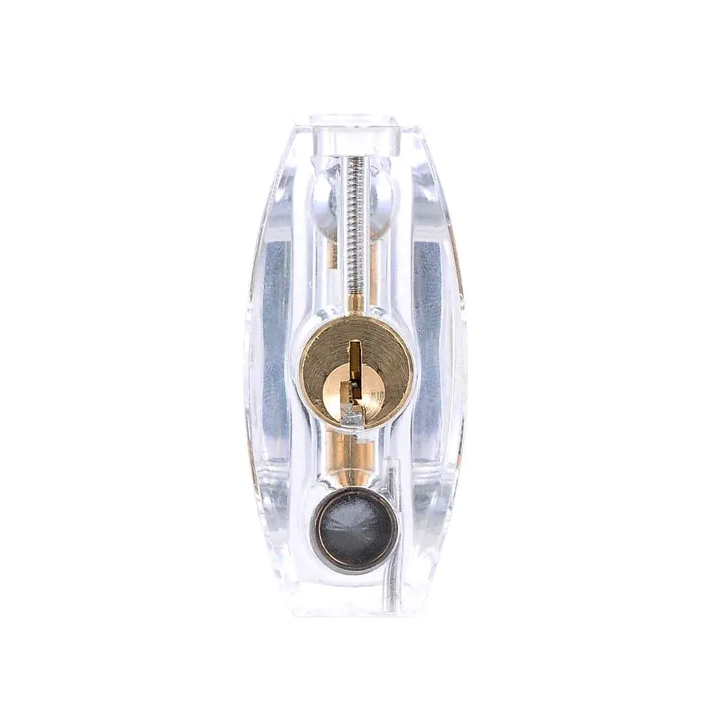 1Pc Clear Crystal Transparent Cutaway Locks Inside View Practice Padlock Visible View Lock Training Skill Locks Keyed Padlock