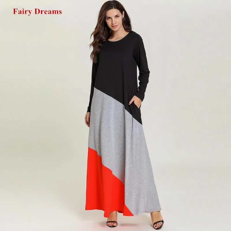 

Long Muslim Dress Women Abaya Femme Dubai Turkish Turkey Bangladesh Kaftan Arabic Patchwork Lady Plus Size Islamic Clothing 4XL