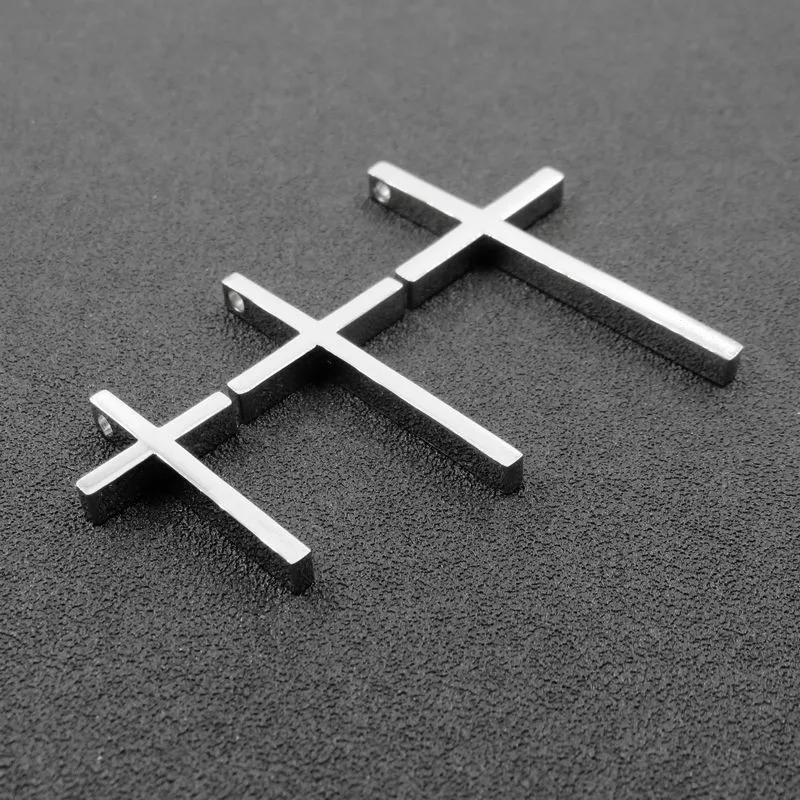 Fashoin 316L серебряный лак из нержавеющей стали крест кулон ожерелье для мужчин/женщин 316L ювелирные изделия из нержавеющей стали