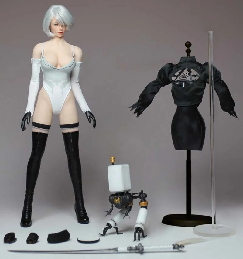 Игра PS4 1/6 Косплей 1/6 Nil механический Эра робот Ulha AUTOMATA2B комплект одежды без фигуры для Phicen Body бледная игрушка m3n