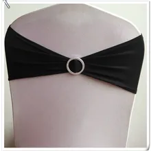 Горячая Распродажа 100 шт. черные эластичные повязки для стула с круглой пряжкой заменить стул створки Свадебная вечеринка Декор Marious