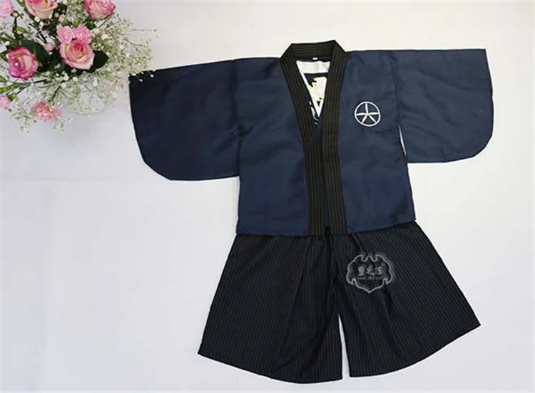 Костюм в японском стиле для мальчиков, японские комплекты кимоно, детская одежда, одежда самураев, костюмы для мальчиков, национальная детская одежда Yamato