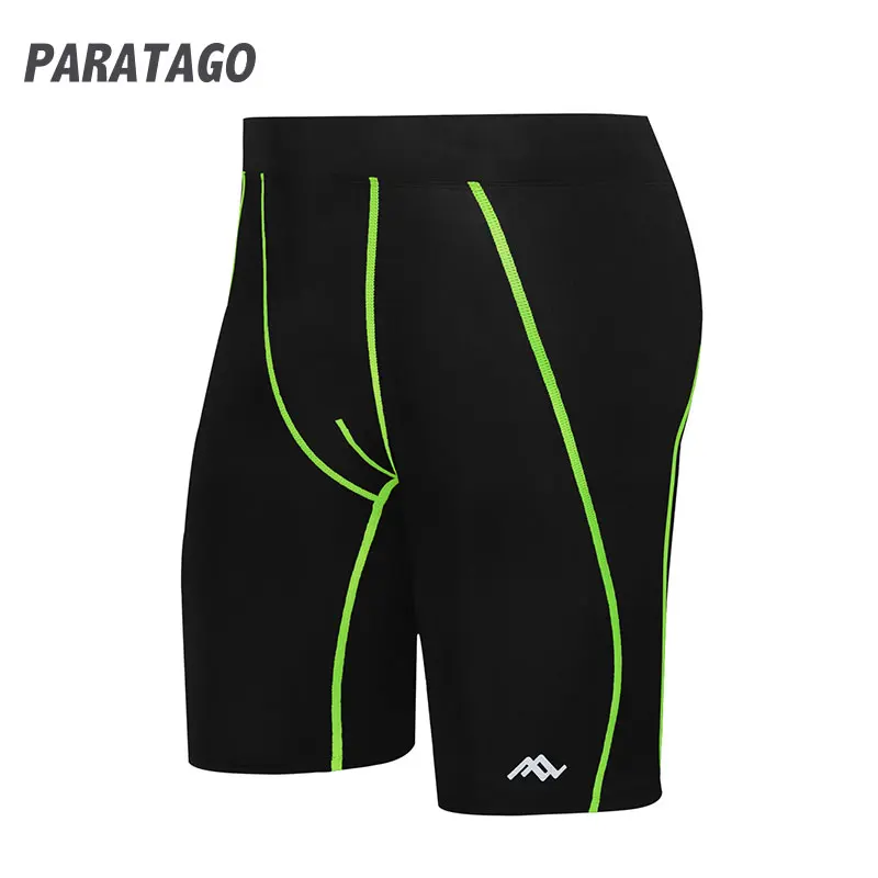 PARATAGO Men Running Shorts Sport Leggings Compression Tights Quick Dry Skinny Gym Fitness Training M-4XL MB05P | Спорт и