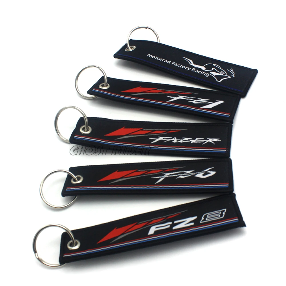 

2019 Fashion New Motorcycle Key Chain Woven Key Ring Tag Label Chain Black Car Keychain For Yamaha FZ1 FAZER FZ6 FZ8