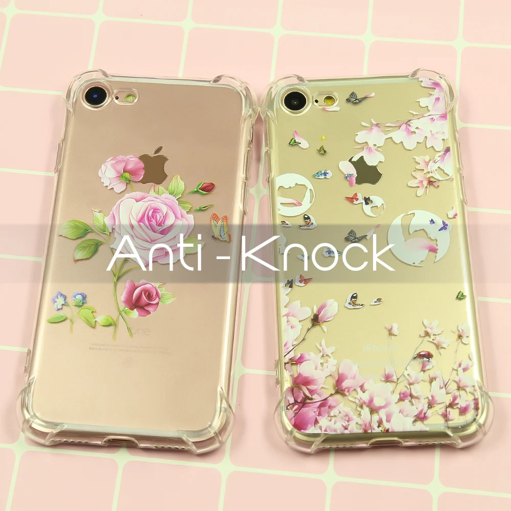 Мягкие TPU анти стук гель чехол для телефона iPhone 5 5S 5C 6 6s Plus плюс 7 8 X Чехол сзади Fundas