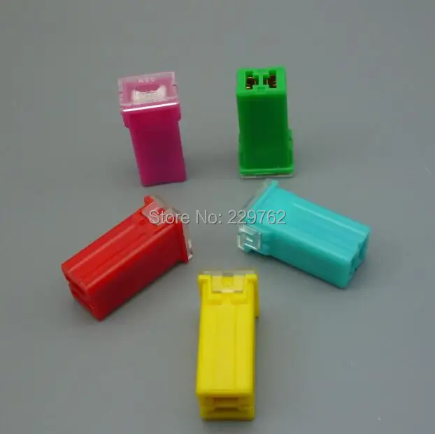 Shhworldsea 20PCS Car Straight Female Terminals Link Fuse Blade 20A 30A 40A 50A 60a In-line Lighter-Shape for Truck Boat