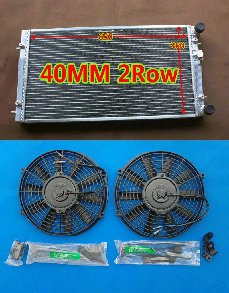 40MM 2 Rows Aluminum Radiator For Volkswagen New Beetle 1.8/1.9/2.0/2