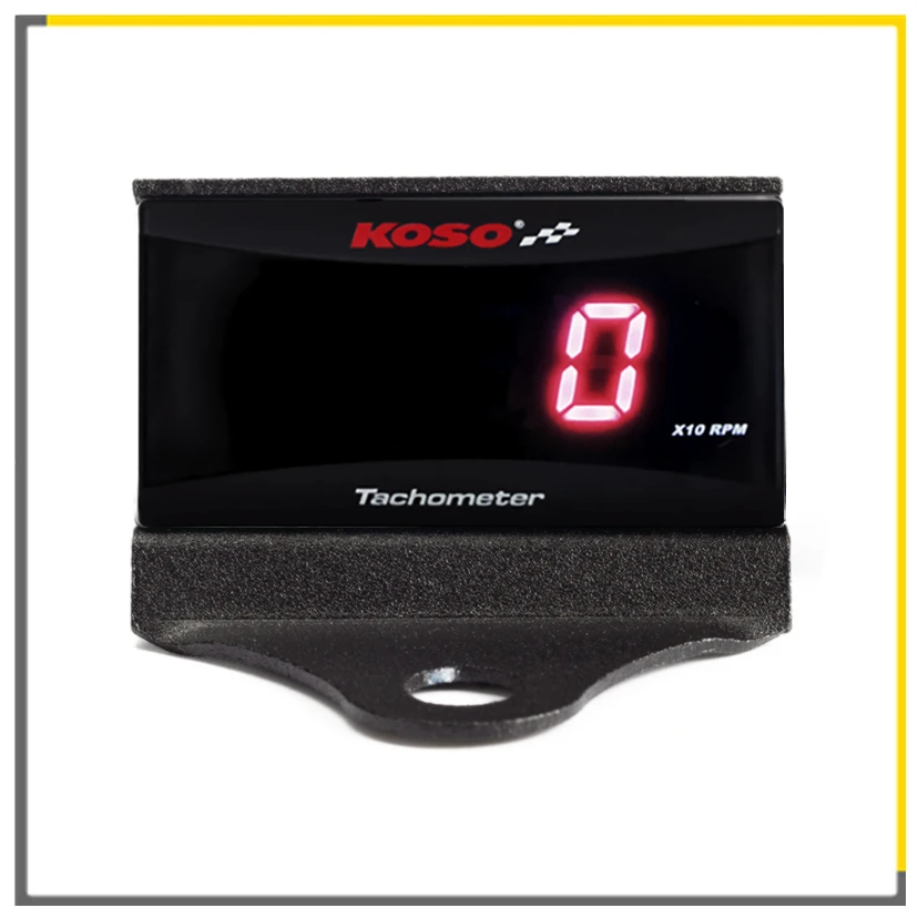 

KOSO Mini RPM Meter Digital Square LCD Display Tach Hour Meter Tachometer Gauge With Bracket For Racing Motorcycle