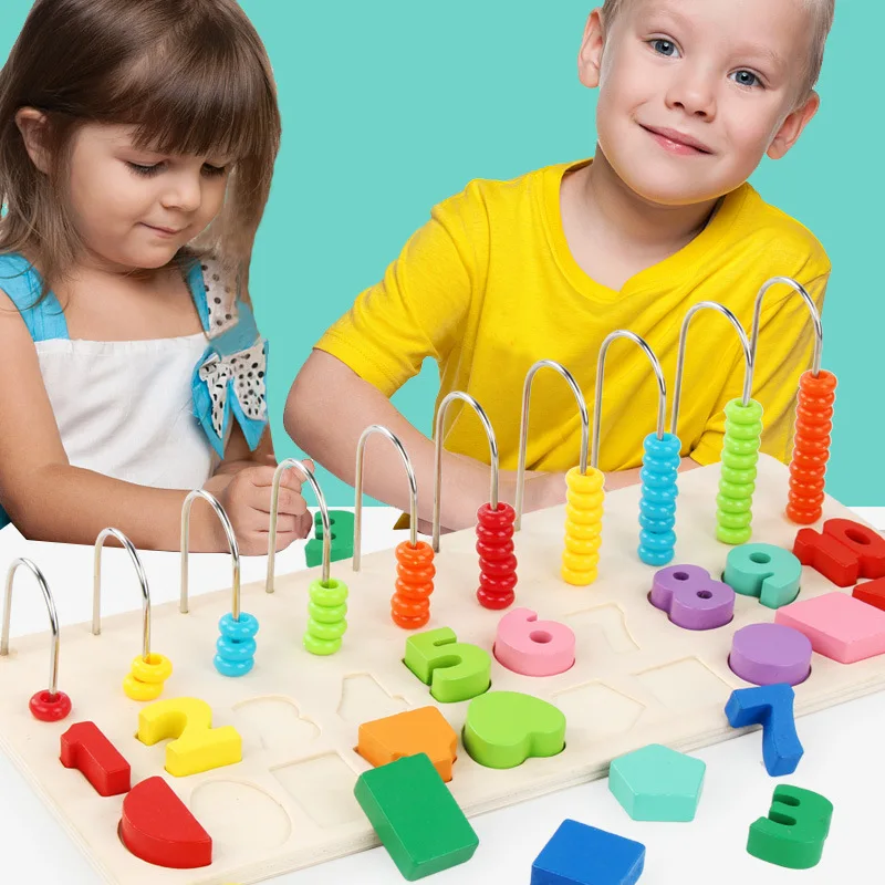 Игрушки для детей дошкольного возраста Деревянные Монтессори игрушки граф геометрическая форма познавательные матч ребенка раннего образования обучающие математические