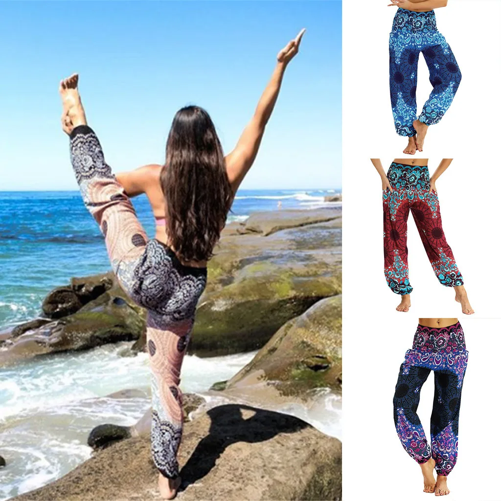 

Men Women Loose Hippy Mid waist Trousers Baggy Harem Pants Sexy Comfortable Festival Hippy Smock Pants L0322