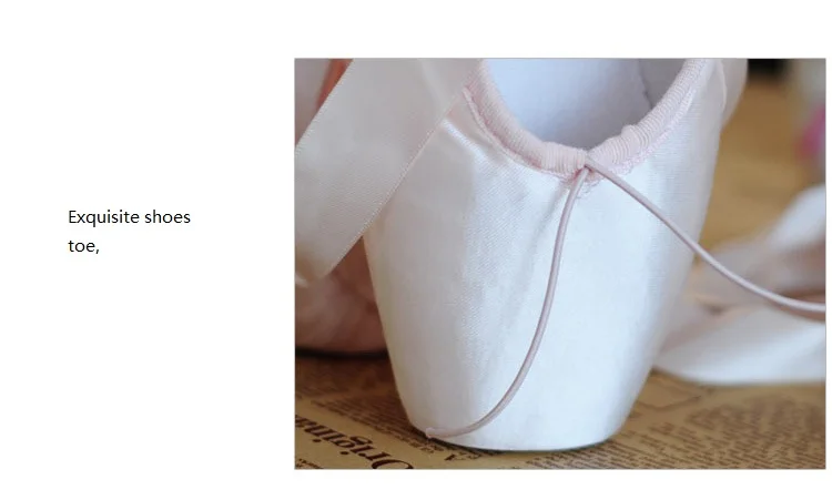 Профессиональные балетки для женщин; парусиновая обувь; цвет розовый; балетт; обувь для девочек с лентами; плиссированная жесткая подошва; балетки на шнуровке; обувь с пуантами