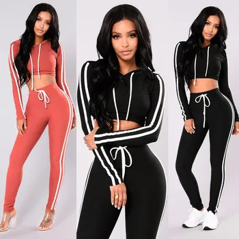 Perimedes Women Ladies sports suit Pullover Hoodies Sweatshirt Tops+Pants Sport Wear Sets sport suit women 2019#g35 2
