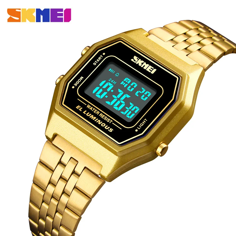 

Men LED Digital Watch Sports Watches men's Relogio Masculino Relojes Stainless Steel Military Waterproof Wristwatches SKMEI 2018