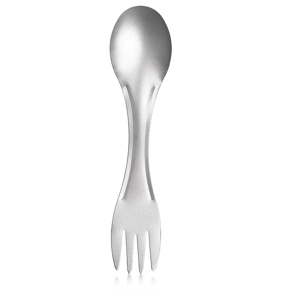 Outdoor Camping Picnic titanium Spoon Tableware titanium Fork Ultralight pure titanium Spork