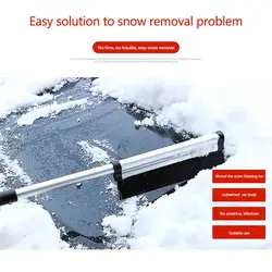 Автомобиль снег скребок Snowbrush лопатой удаление кисть зимней Креативный дизайн эластичный щетка для автомойки