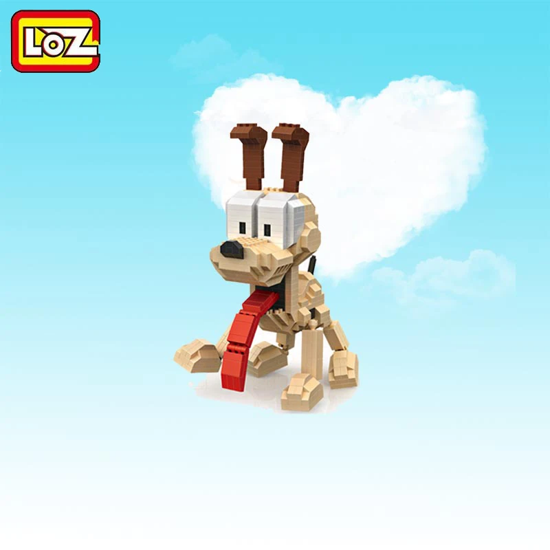 LOZ Одиночная продажа мини Гарфилд мультфильм куклы Алмазные Кирпичи