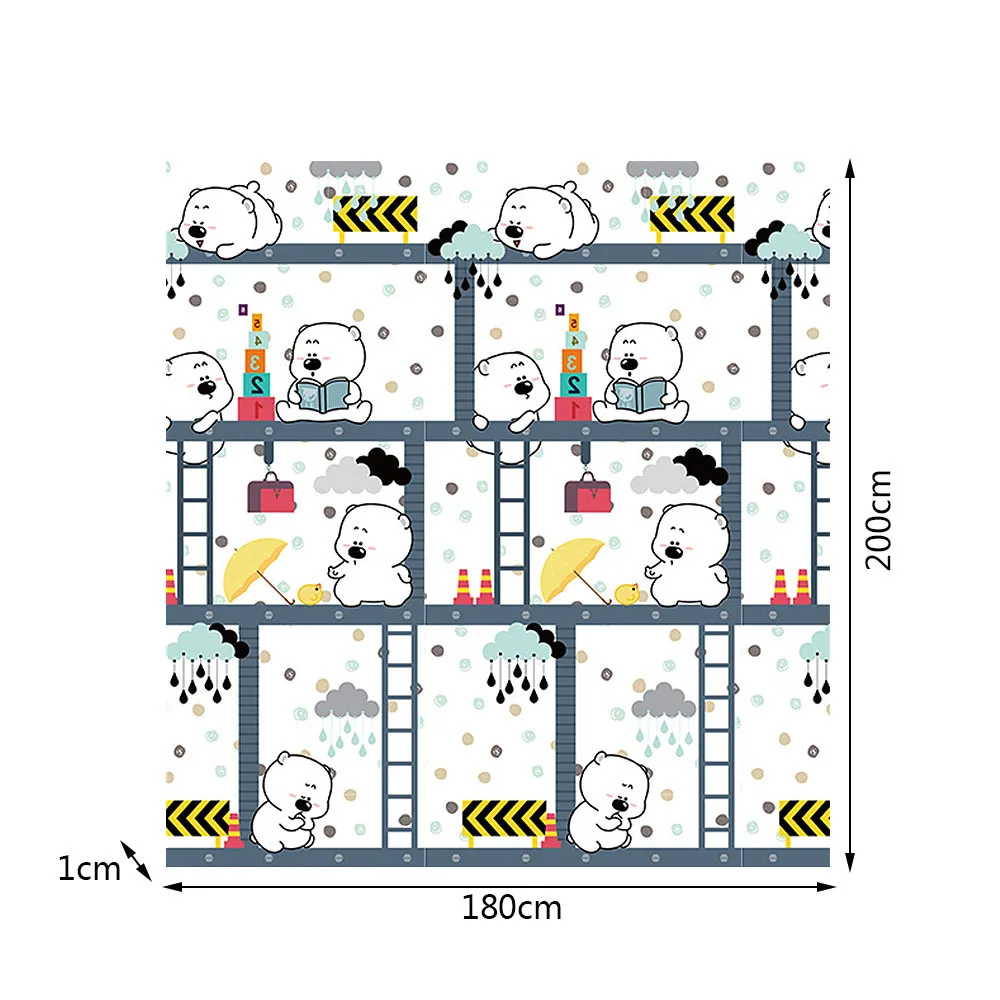 200*180*1 см складной развивающий коврик для ползания, утепленные коврики для гостиной, дома для ребенка, игровой коврик-пазл, детский коврик из пены, игрушки - Цвет: A8