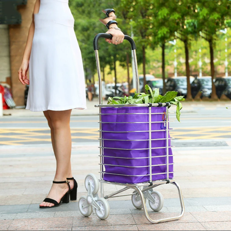 

Shopping cart small cart home shopping cart climbing building foldable portable elderly trolley car trolley cart