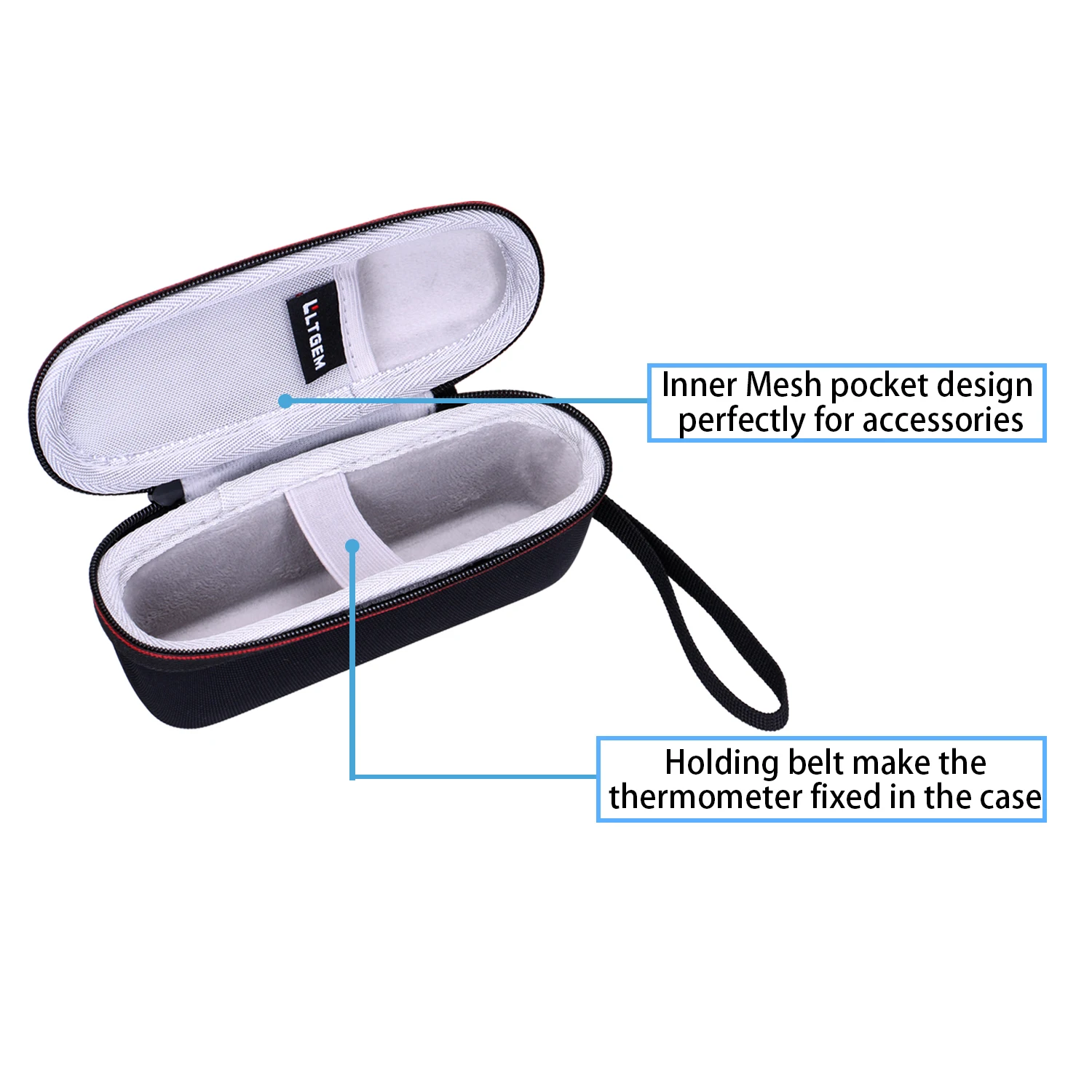 LTGEM EVA ударопрочный водонепроницаемый переносной Жесткий футляр подходит для iProven DMT-489 ушной термометр