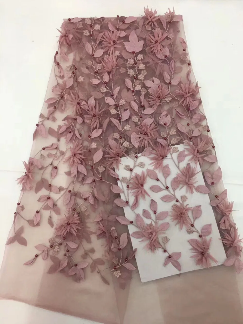 

3d applique French Lace High Quality African Tulle Lace Fabric 2018 Sequins Fabric For Nigerian Party Dress African Lace