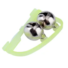 Светодиодный ночной рыболовные принадлежности, колокольчик, плавающий, двойной колокольчик, кольцо из алюминиевого сплава для рыбалки, сигнализатор укуса, инструмент для рыбалки на открытом воздухе