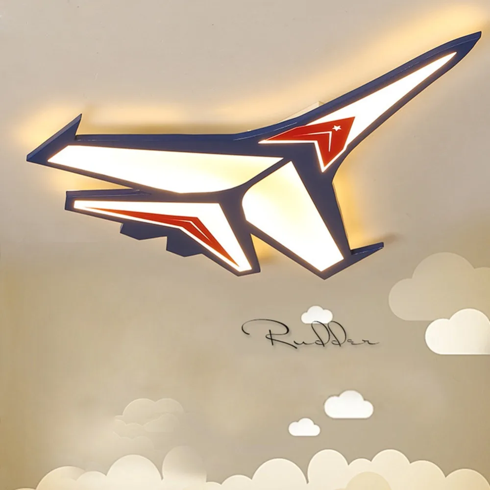 

S.orange Modern Cartoon LED Aircraft Ceiling Light Decorative Lighting For Bedroom Kid's Room Lamp Fixtures AC85-265V