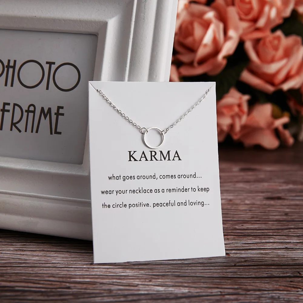 Rinhoo Karma, Двойная Цепочка, круглое ожерелье, золотое ожерелье с подвеской, модные цепочки на ключицы, массивное ожерелье, Женские Ювелирные изделия