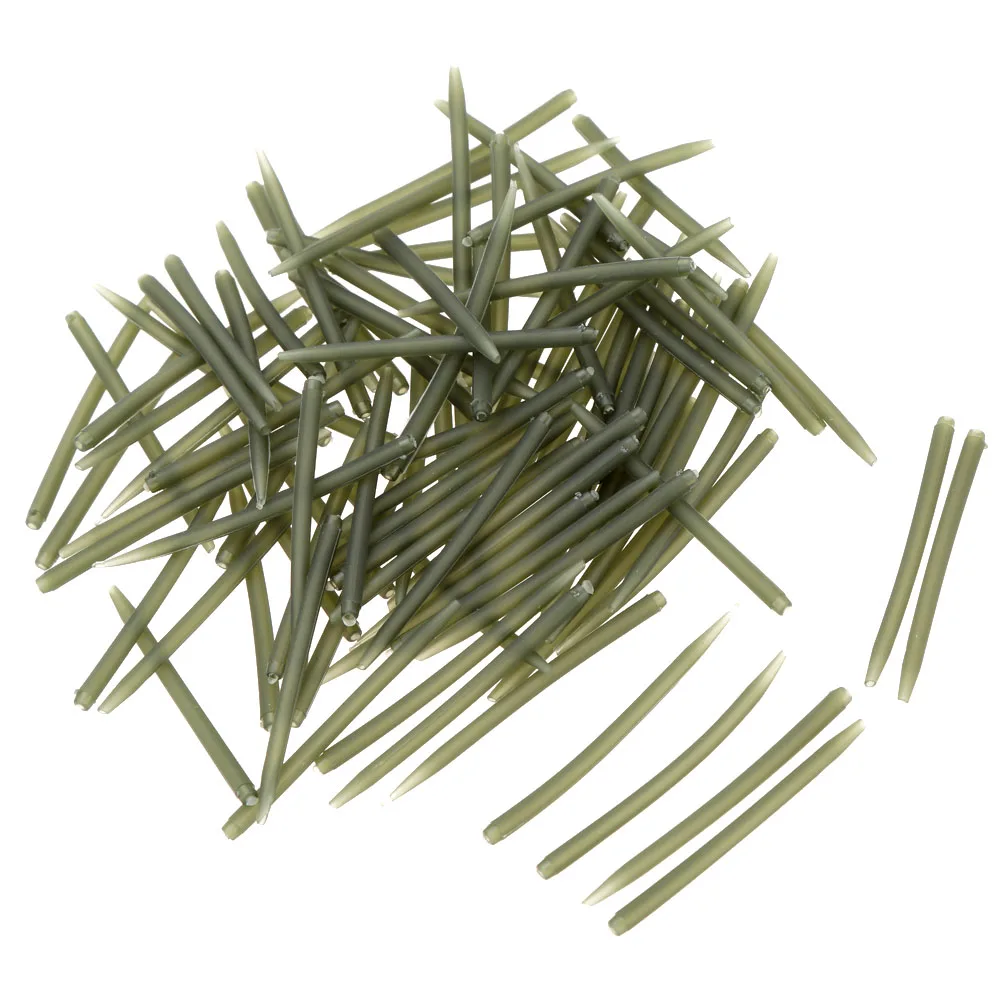 

100pcs 53mm erminal Carp Fishing Anti Tangle Sleeves Connect With Fishing Hook Brown Prevents Rigs Tangling